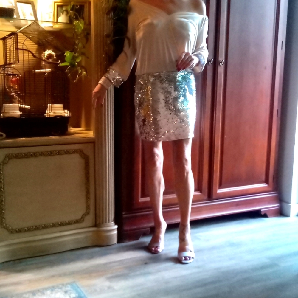 Small,Sequined and poly size small